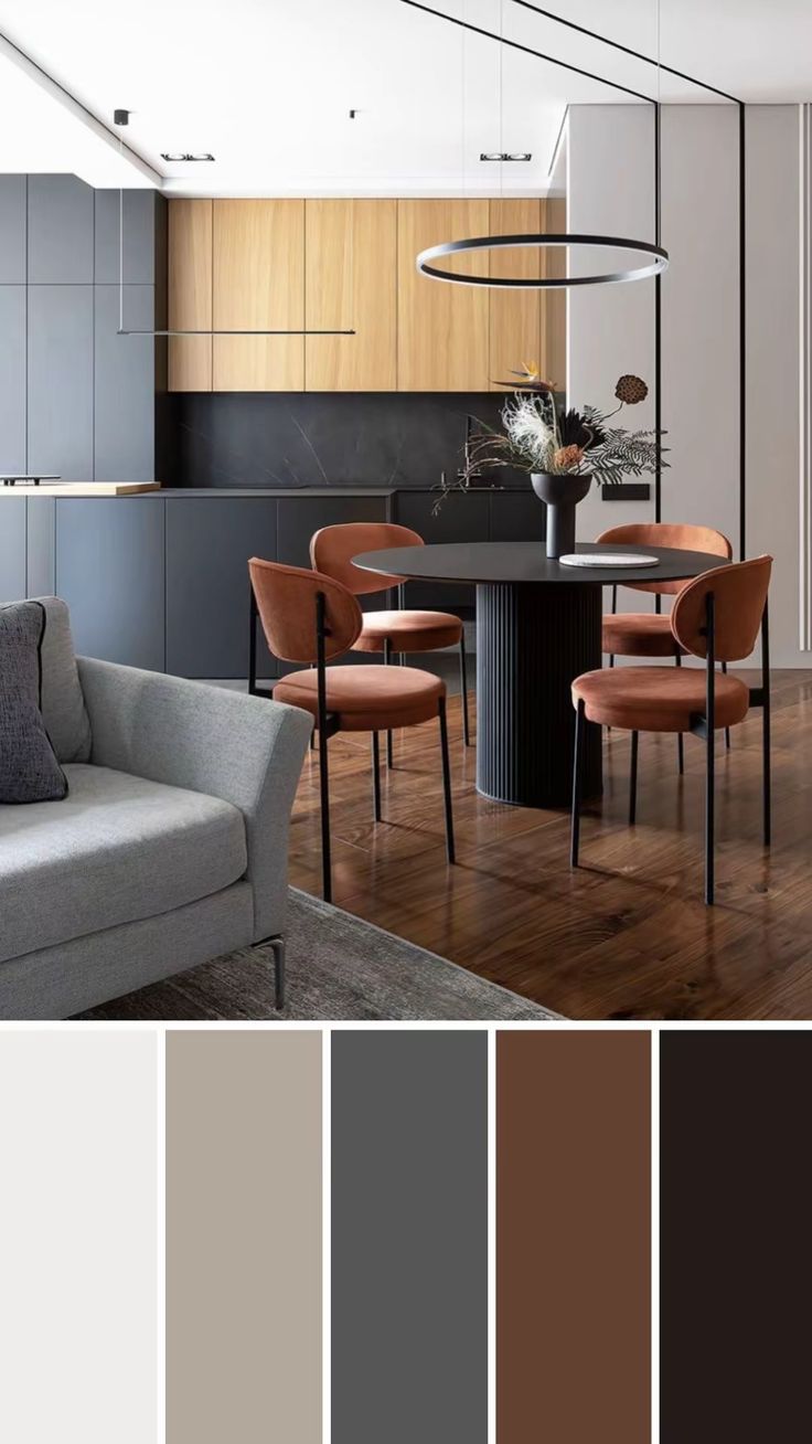 Пример интерьера 2 из статьи "Сочетание цветов в интерьере — правила, таблицы,советы, как создать гармоничное пространство"