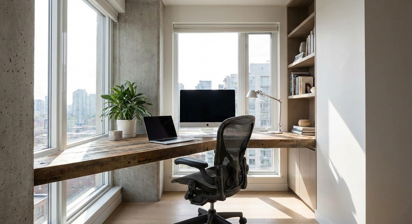 Пример интерьера 4 из статьи "Рабочая зона у окна — как обустроить идеальный домашний офис"