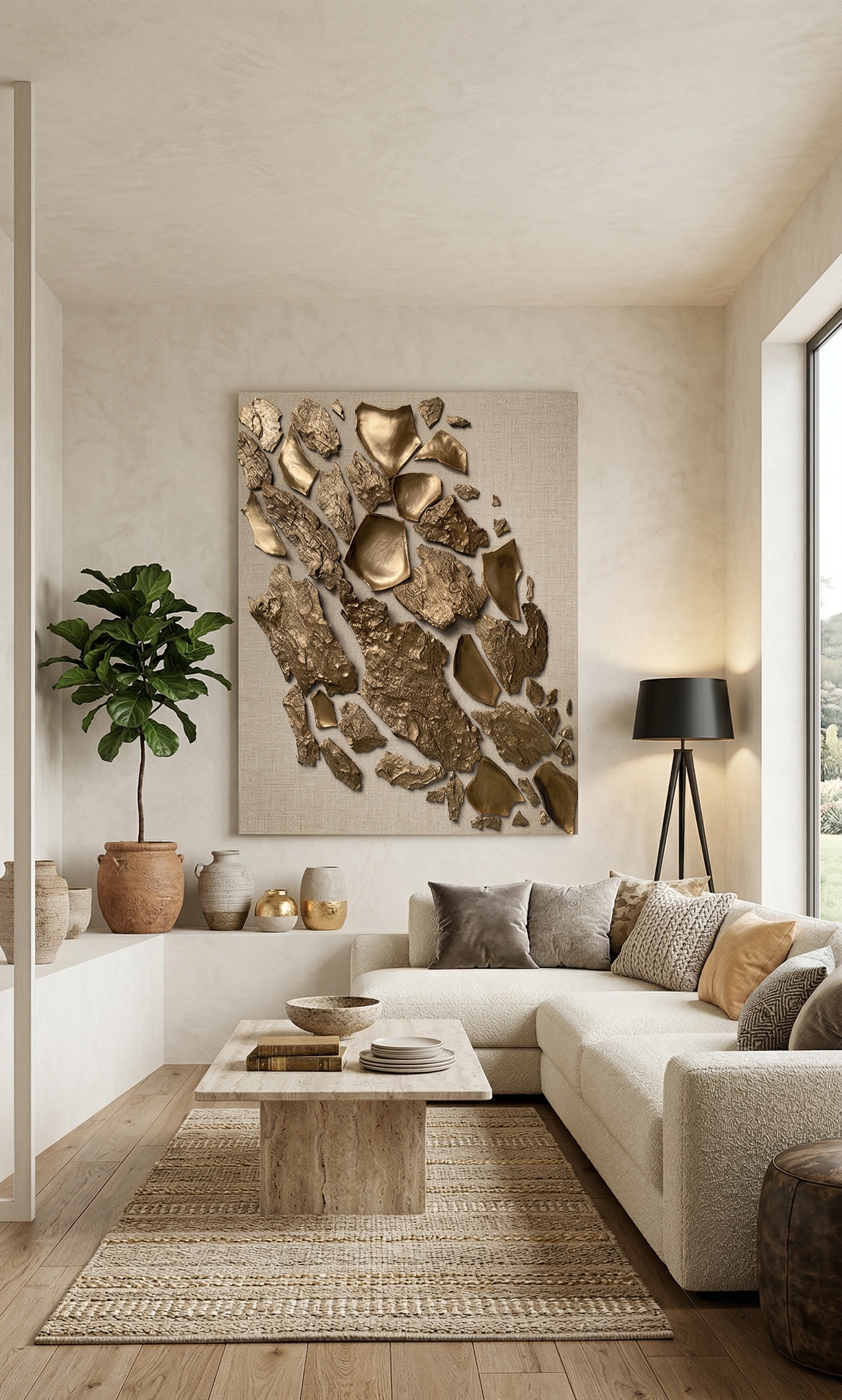 Пример интерьера 3 из статьи "Бронза в интерьере — 10 способов украсить квартиру со вкусом"