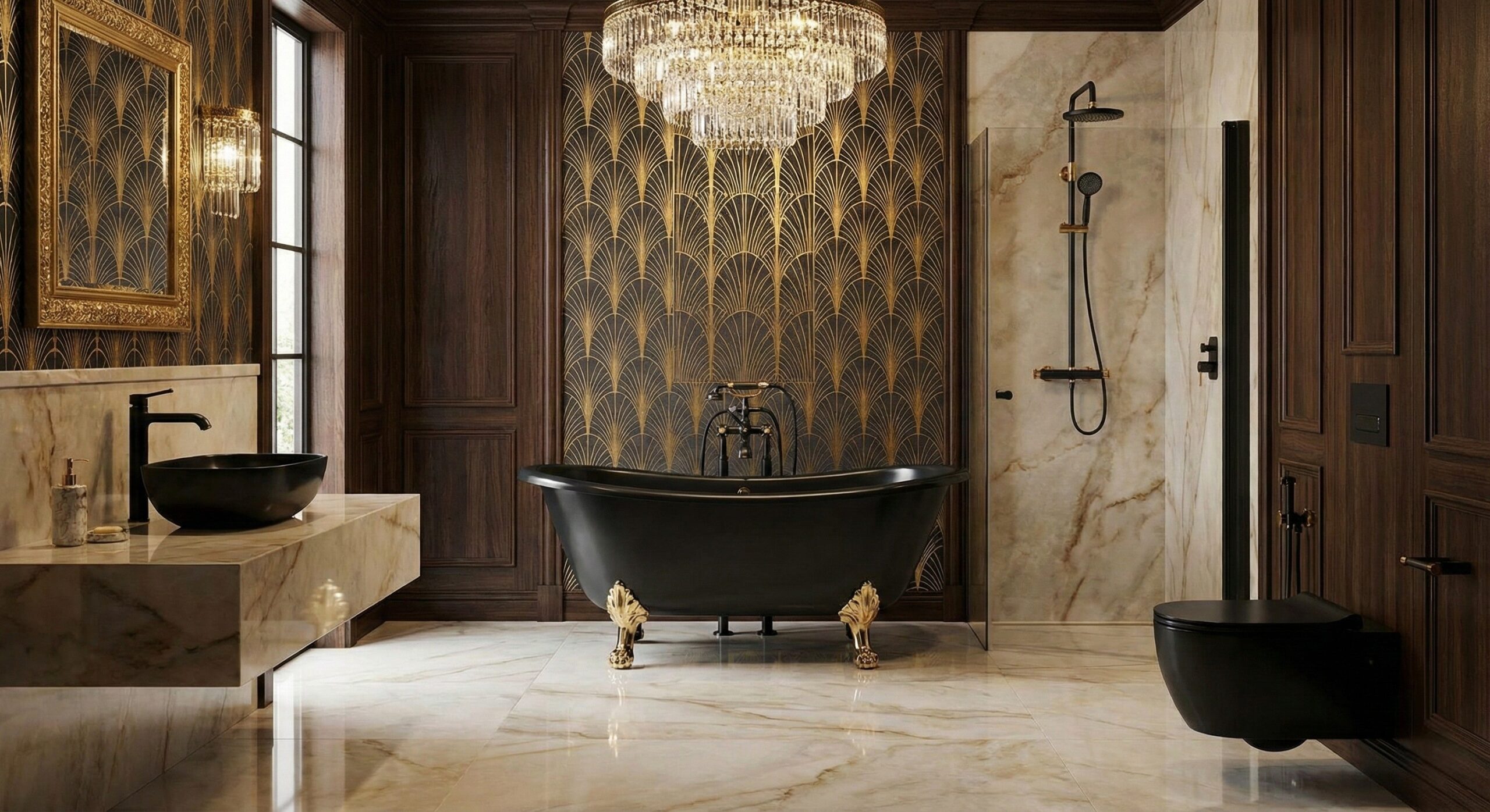 Пример интерьера 1 из статьи "Чёрная сантехника в интерьере — всё, что нужно знать, от выбора до ухода"