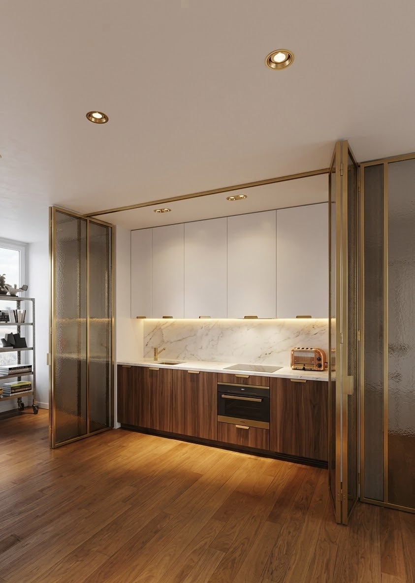 Пример интерьера 1 из статьи "Кухня-невидимка — зачем прятать зону готовки и как это сделать стильно"