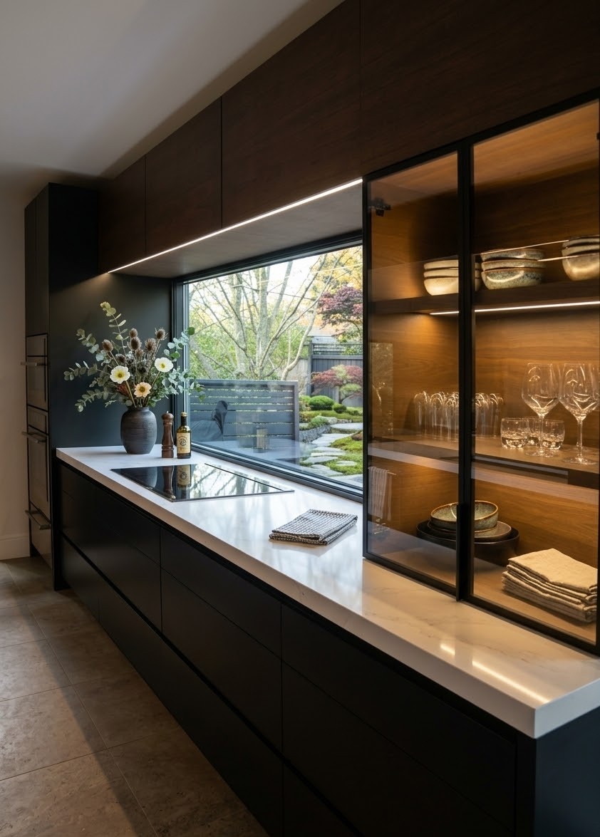 Пример интерьера 4 из статьи "Кухня-невидимка — зачем прятать зону готовки и как это сделать стильно"