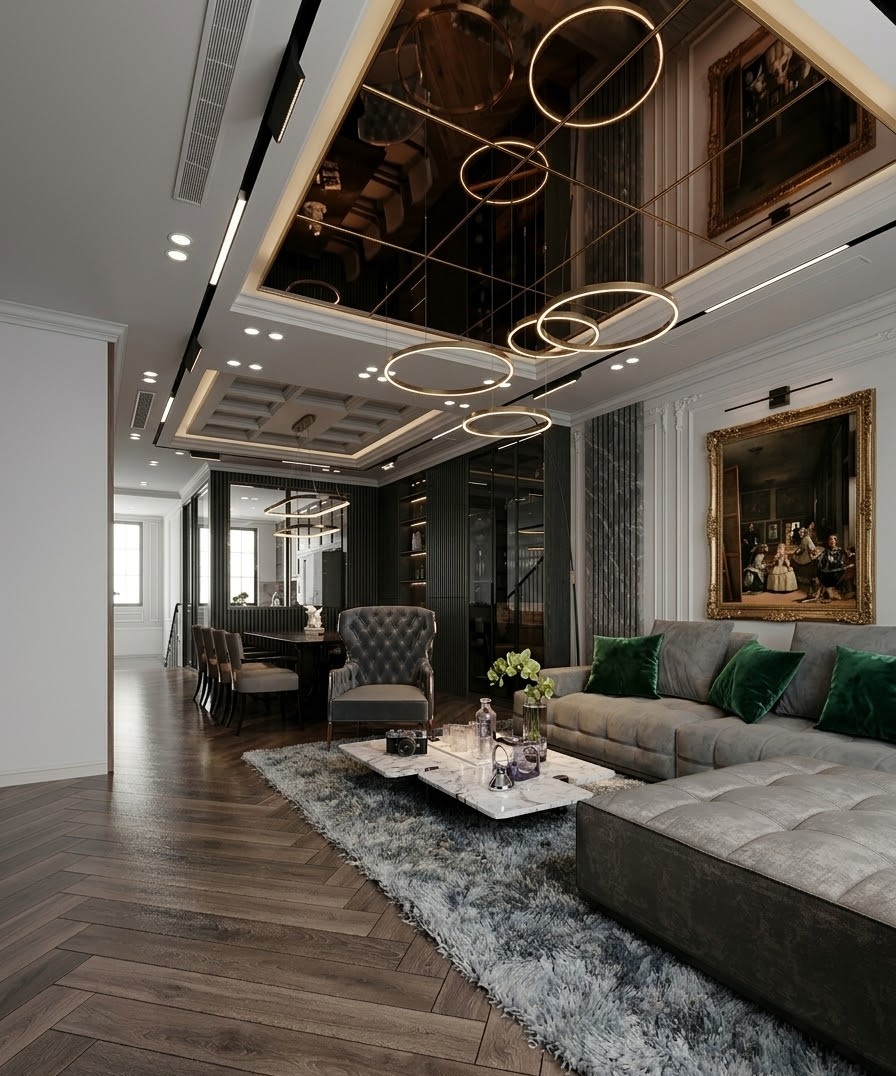 Пример интерьера 1 из статьи "Стеклянный потолок в интерьере — смелое решение для современного дизайна"