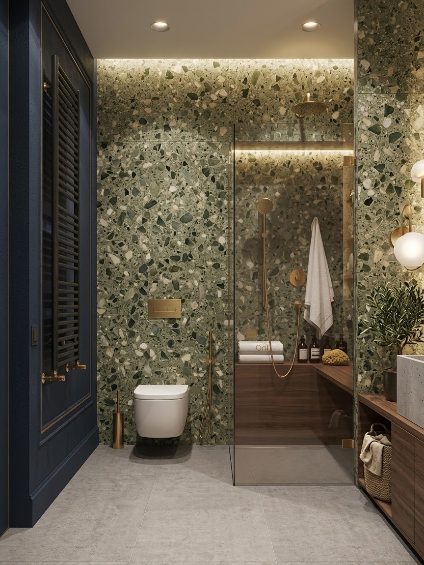 Пример интерьера 2 из статьи "Ванная без плитки — 12 стильных и практичных альтернатив для отделки стен"