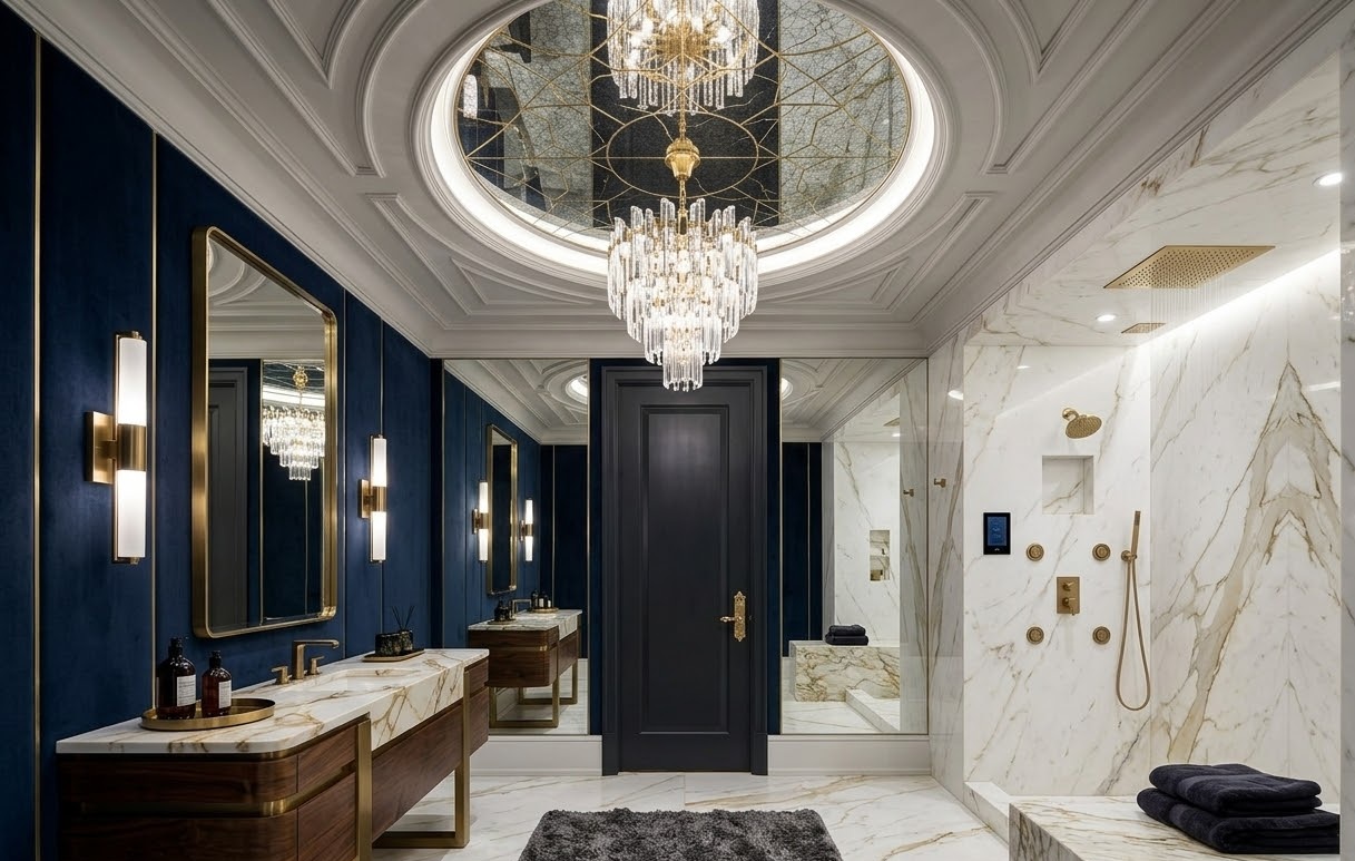 Пример интерьера 1 из статьи "Ванная без плитки — 12 стильных и практичных альтернатив для отделки стен"