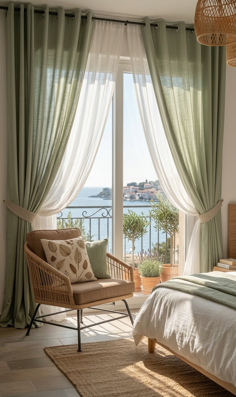 Пример интерьера 3 из статьи "Льняные шторы в интерьере — благородная простота и экологичный тренд"