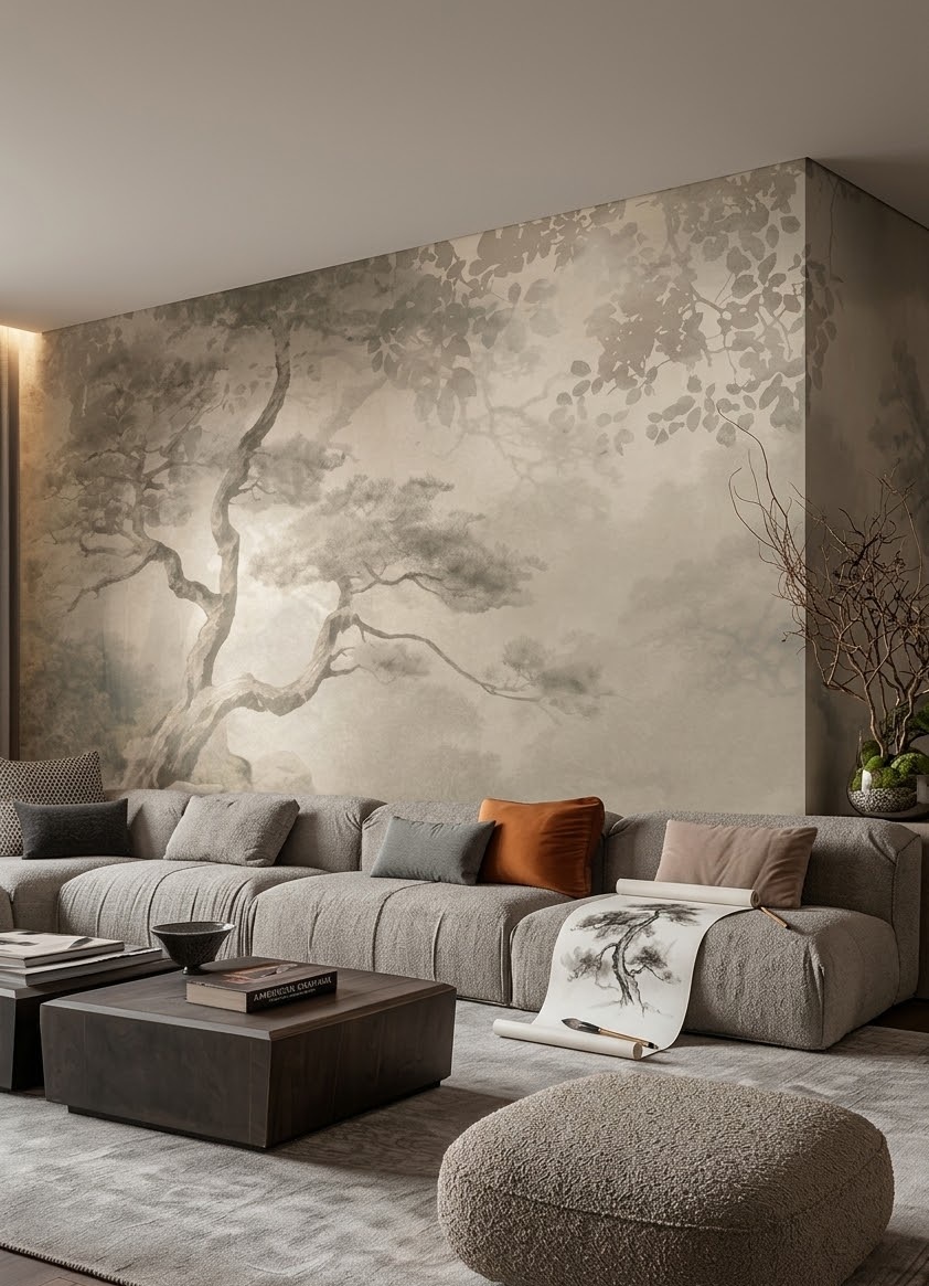 Пример интерьера 2 из статьи "Как подобрать цвет обоев — полное руководство, правила сочетаний и идеи для каждой комнаты"